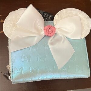 Loungefly Blue and White Bow Kids Bag